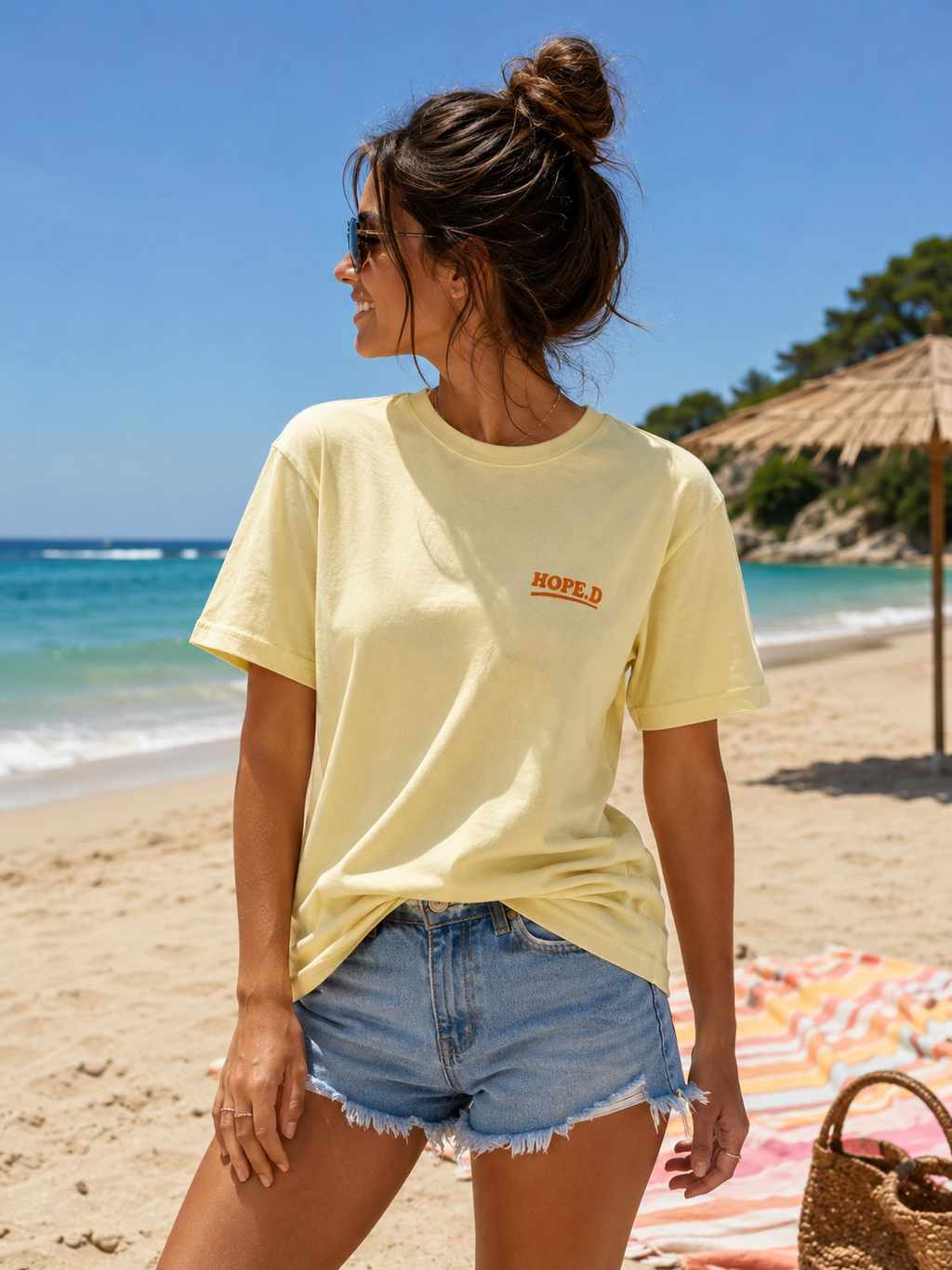T-shirt oversize yellow